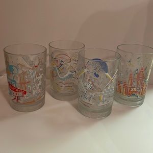 Set of 4 Disney 25th anniversary glasses